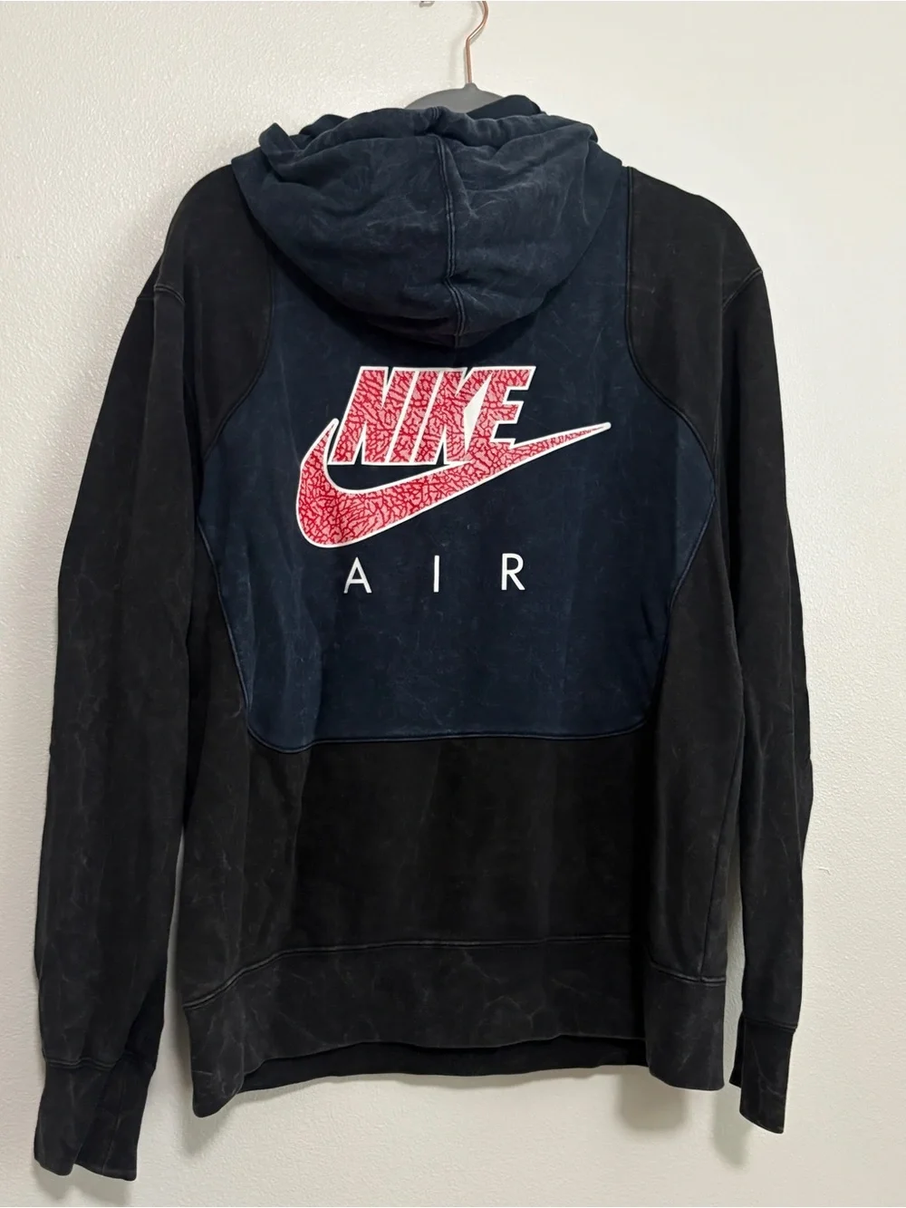 Nike Men's Jordan Legacy 1 Pullover Hoodie Black/Obsidian/Red CZ1160-010 Medium